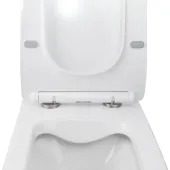 Комплект Qtap инсталляция Nest M425-M06CRM + унитаз с сиденьем Crow QT05335170W + смеситель скрытого монтажа для биде Form 001AB SQ