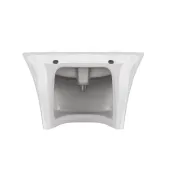 Раковина подвесная моноблок Qtap Crow 600х430х385 White с донным клапаном QT0511G835W