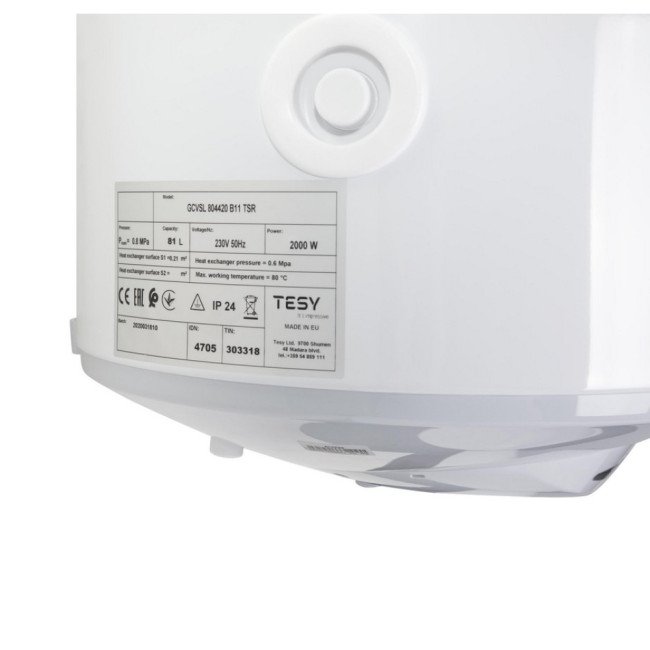 Комбинированный водонагреватель Tesy Bilight 80 л, мокрый ТЭН 2,0 кВт (GCVSL804420B11TSR) 303318 Комбинированный водонагреватель Tesy Bilight 80 л, мокрый ТЭН 2,0 кВт (GCVSL804420B11TSR) 303318