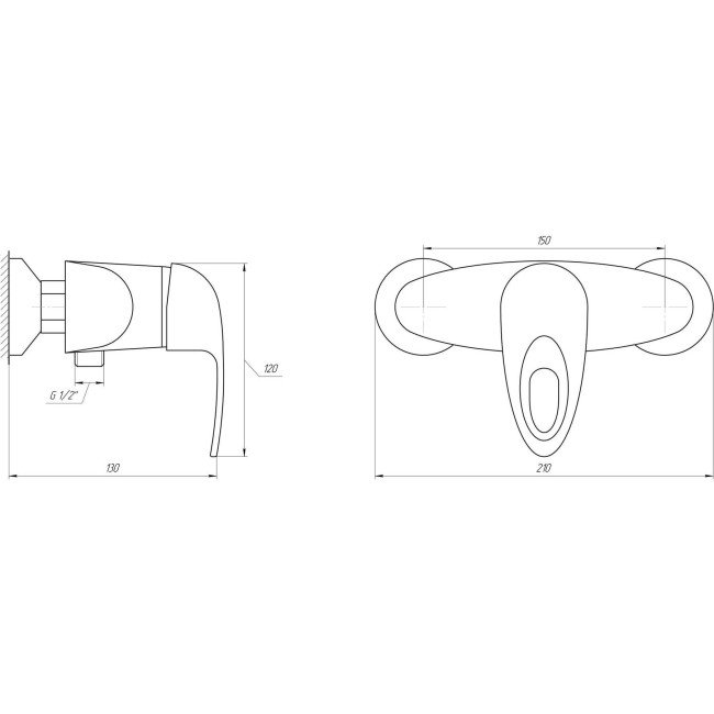 Смеситель для душа Globus Lux Smart GLSM-0105N Смеситель для душа Globus Lux Smart GLSM-0105N