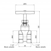 Задвижка SD Plus 1" 1/4 ВР SD25032