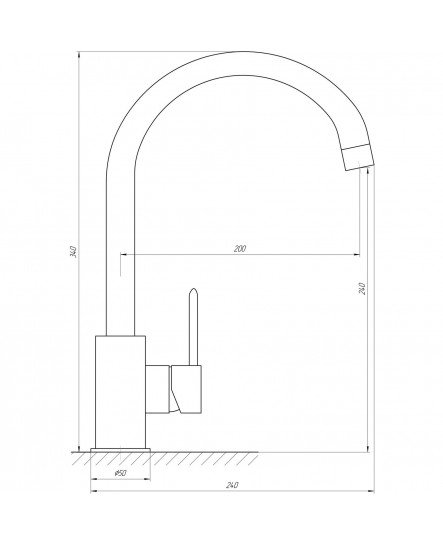 Змішувач для кухні TOPAZ BARTS TB 07403-H36-AU