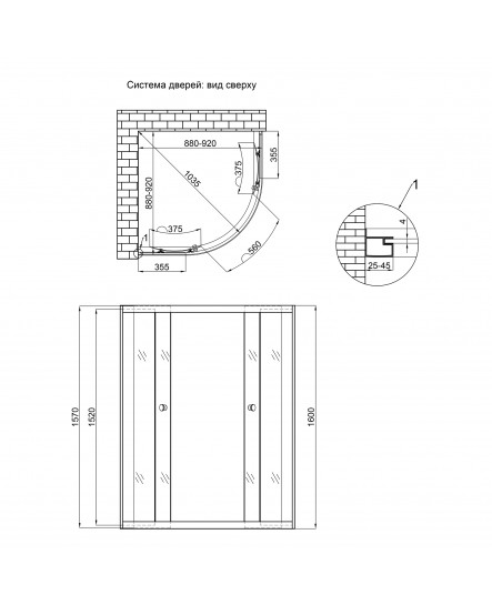 Душевая кабина Lidz Latwa SC90x90.SAT.HIGH.GR, стекло тонированнное 4 мм без поддона