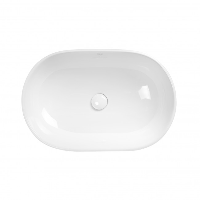 Раковина-чаша Qtap Leo 585х380х180 White з донним клапаном QT1111A028W