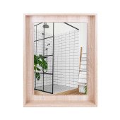 Зеркальный шкаф подвесной Qtap Pisces 600х800х140 Whitish oak с LED-подсветкой