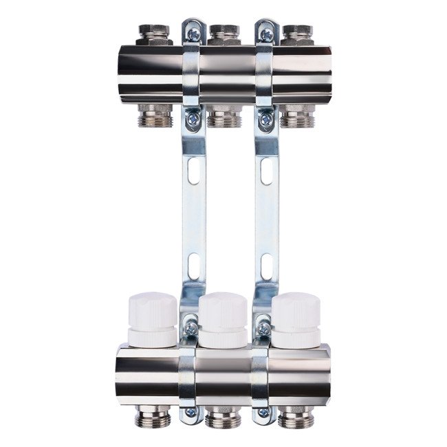 Колектор з регуляторами та кріпленням ECO 001B 1"x3