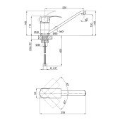 Смеситель для кухни Lidz (CRM) 41 86 003