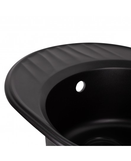 Кухонна мийка Qtap CS 6151 Black (QT6151BLA404)