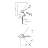 Смеситель для раковины Qtap Lek 1541107C Смеситель для раковины Qtap Lek 1541107C