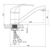 Смеситель для кухни SW G-Ferro Mars 003М