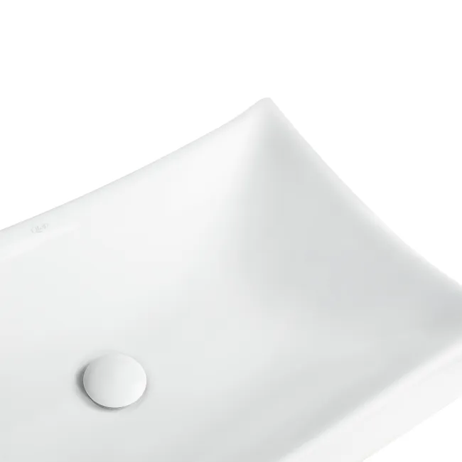 Раковина-чаша Qtap Crow 655х380х140 White с донным клапаном QT05117065HW