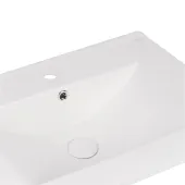 Комплект Qtap Taurus 600х580х437 White/Whitish oak тумба підвісна + раковина урізна QT2472TPT603WWO
