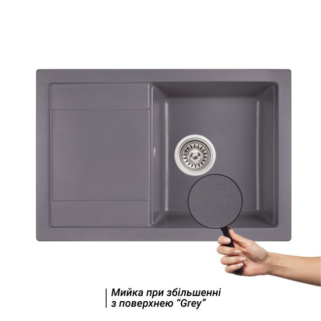Кухонна мийка Qtap CS 7449 Grey (QT7449GRE471) Кухонна мийка Qtap CS 7449 Grey (QT7449GRE471)