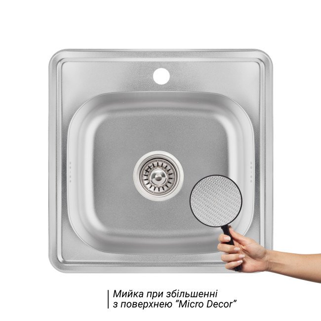 Кухонная мойка Lidz 4848 0,6 мм Micro Decor (LIDZ4848MDDEC06) Кухонная мойка Lidz 4848 0,6 мм Micro Decor (LIDZ4848MDDEC06)