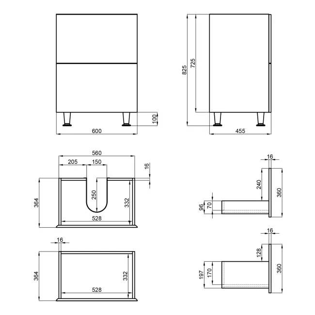 Тумба підлогова Qtap Tern 600х725х437 White QT1773TNL601W 2 Тумба підлогова Qtap Tern 600х725х437 White QT1773TNL601W 2