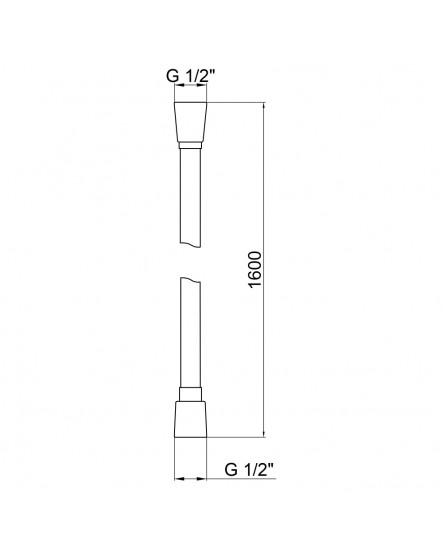 Шланг для душа Qtap Hadice PVC160B 1,6 м