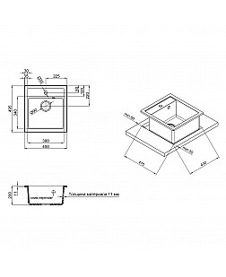 Кухонна мийка Qtap CS 5046 Grey (QT5046GRE471)