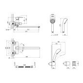 Змішувач для ванни Qtap Alza 3251104C