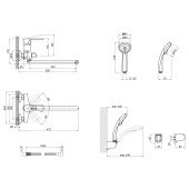 Змішувач для ванни Qtap Hansberg CRM 005 New