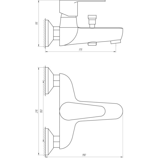 Смеситель для ванной DOMINO TORINO DTO-102