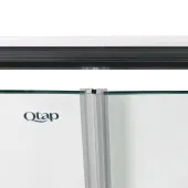 Душевая дверь в нишу Qtap Gemini CRM209.C6 90х190 см, стекло Clear 6 мм, покрытие CalcLess