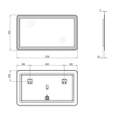 Дзеркало Qtap Swan 1200x700 з LED-підсвічуванням QT1678141470120W