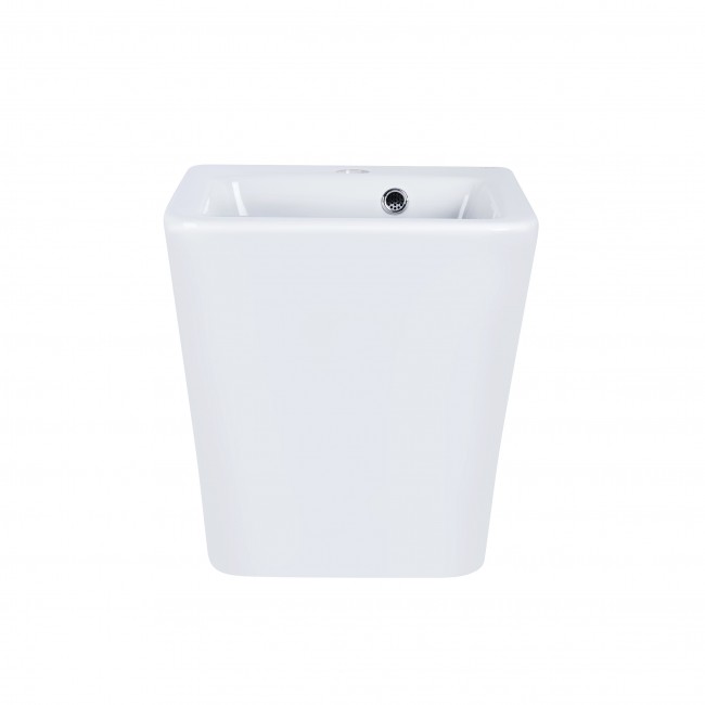 Раковина подвесная моноблок Qtap Tern 370х410х400 White с донным клапаном QT1711G808W