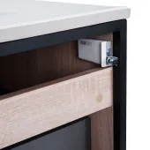 Комплект Qtap Taurus 800х580х437 Whitish oak тумба підвісна + раковина урізна