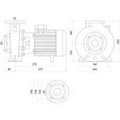 Насос моноблочный IR 32-160A 3,0 кВт SAER (20 м3/час, 37 м)