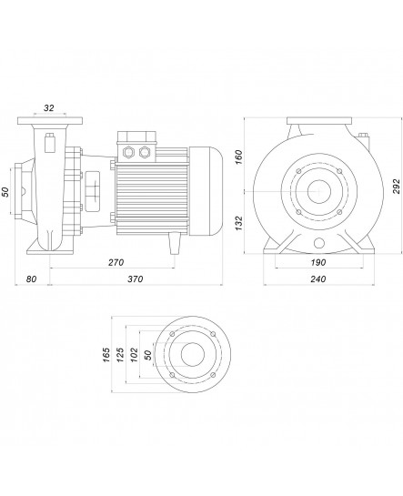 Насос моноблочный IR 32-160A 3,0 кВт SAER (20 м3/час, 37 м)