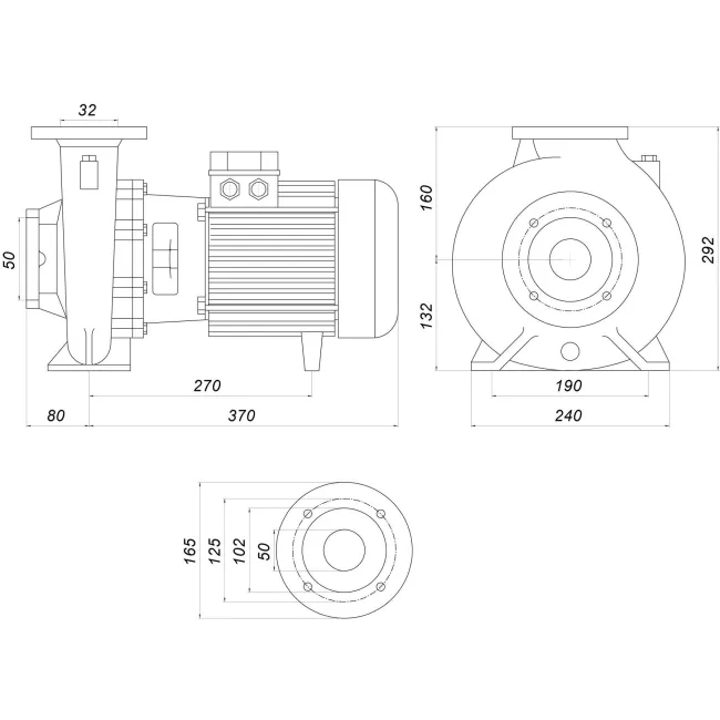 Насос моноблочный IR 32-160A 3,0 кВт SAER (20 м3/час, 37 м)