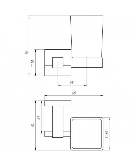 Стакан одинарний Globus Lux SQ 9409