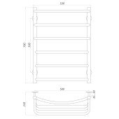 Полотенцесушитель UNIO LKD EL 700-500-6 Лестница Каскад Дуга электро Полотенцесушитель UNIO LKD EL 700-500-6 Лестница Каскад Дуга электро