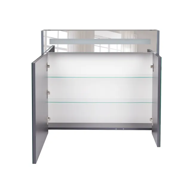 Зеркальный шкаф подвесной Qtap 800х730х145 Robin Graphite с LED-подсветкой