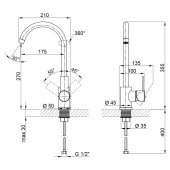 Смеситель для кухни Qtap Form CRM 007F Смеситель для кухни Qtap Form CRM 007F