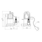 Насос дренажный Womar со встроенным поплавком SQ550 1A 0,55 кВт