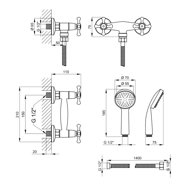 Смеситель для душа SW Armatura 363 2