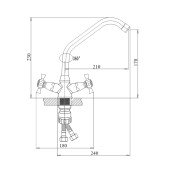 Змішувач для кухні SW Omega 271F