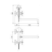 Смеситель для ванны SW Olympic 1432S