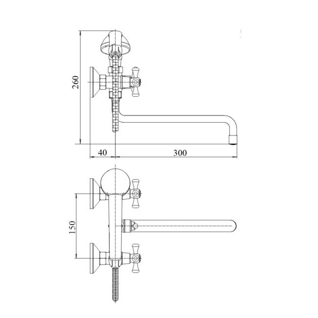 Смеситель для ванны SW Olympic 1432S 2