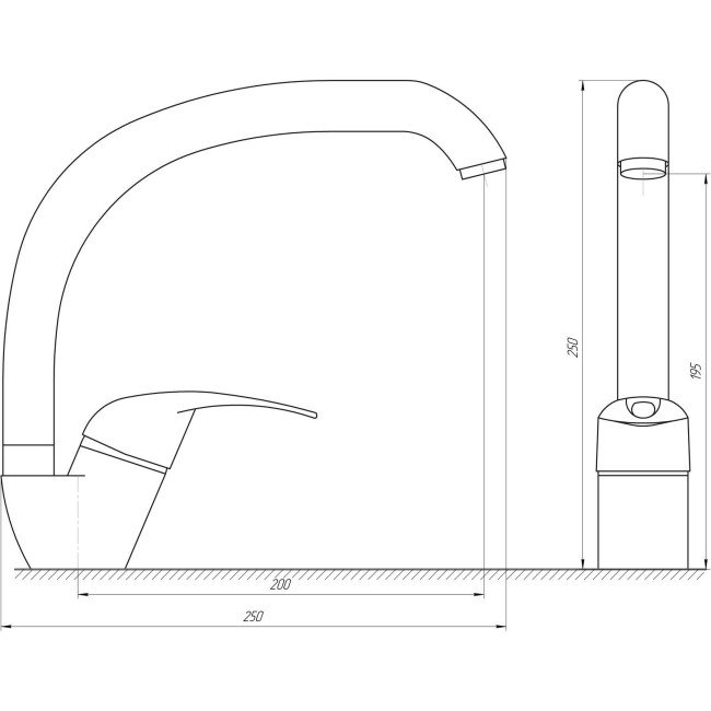 Смеситель для кухни Globus Lux Smart GLSM-0203S