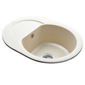 Гранітна мийка Globus Lux MORAINE слонова кiстка 600х470мм Гранітна мийка Globus Lux MORAINE слонова кiстка 600х470мм