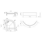 Душовий піддон Lidz Kupala з панеллю LKUST808026SET