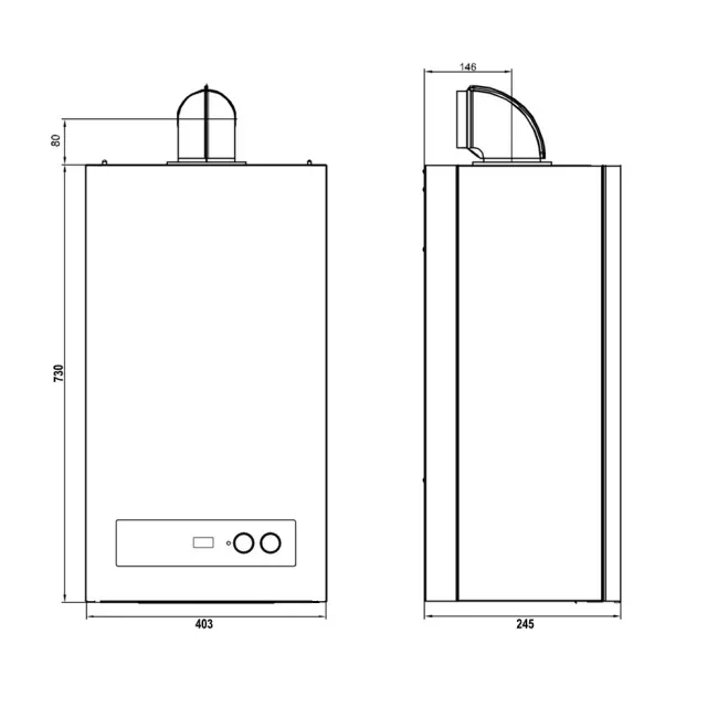 Котел газовий Airfel DigiFEL DUO 32 кВт двоконтурний 2 Котел газовий Airfel DigiFEL DUO 32 кВт двоконтурний 2