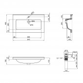 Раковина Qtap Albatross 01 815х467х195 White з донним клапаном QT0111FL8167CW