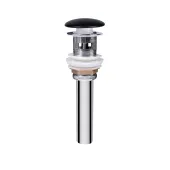 Раковина подвесная моноблок Qtap Crow 600х430х385 Matt black с донным клапаном QT0511G835MB