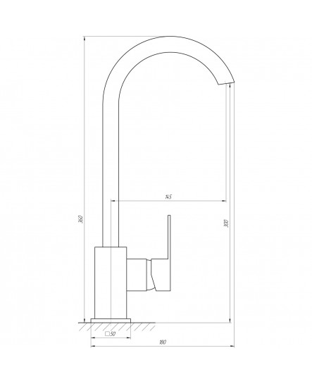 Смеситель для кухни Globus Lux Milano GLM-203SQ