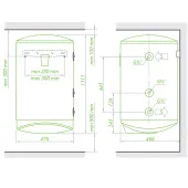 Комбінований водонагрівач Tesy Modeco Ceramic 150 л, сухий ТЕН 2х1,2 кВт (GCV11SO1504724DC21TS2RCP) 303563