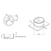 Кухонная мойка Qtap CS D510 Coffee (QTD510COF551)