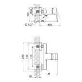 Смеситель для душа Qtap Letovice 4021101C Смеситель для душа Qtap Letovice 4021101C
